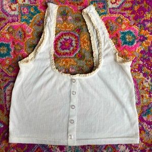 NWOT pacsun white cropped tank